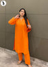 NZSC-1506 Stiched 2 Piece orange Co Ord Set Cotton